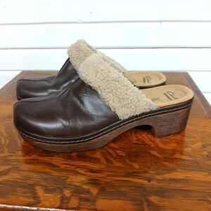 Clarks Preslet Grove Clog Brown Sz 9